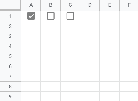 shows the flexibility of this script allows you to create radio buttons anywhere within a google sheet (so long as the checkboxes are adjacent)