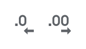 shows the rounding icons in the main toolbar of google sheets