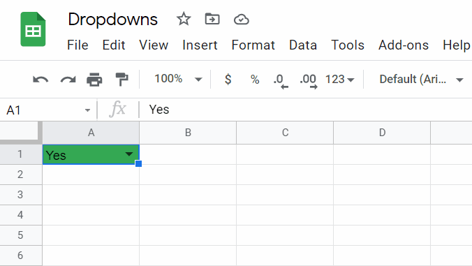 shows the copying of a dropdown with existing formatting carried over to the pasted dropdown