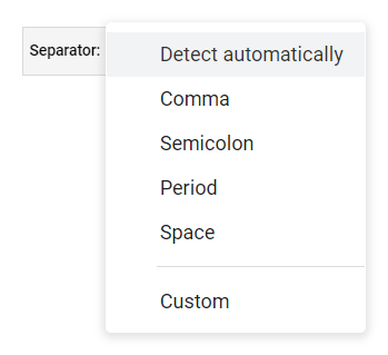 shows how to change the separator (or delimiter) when using the split text to columns feature of google sheets