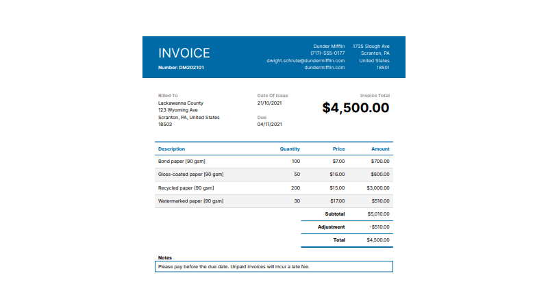 Google Sheets Invoice Template [Free]