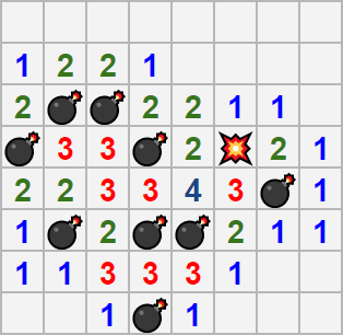 shows preview of minesweeper google sheets game