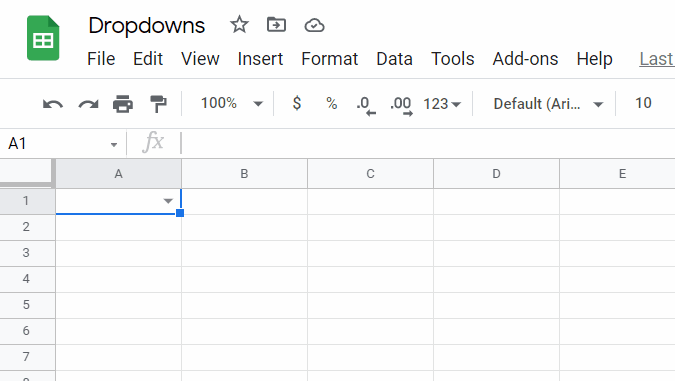 shows how to remove a dropdown by pasting over it with a cell that doesn't contain a dropdown