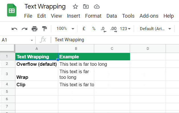 Click On The Cells You Want To Text Wrap