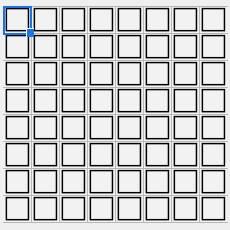 shows how to sweep and flag squares by typing in spaces or the f character