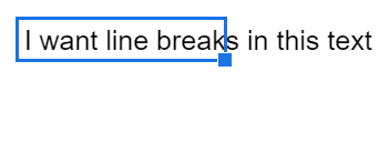 shows that you can use text wrap formatting in a cell to force line breaks without having to add them in the actual text